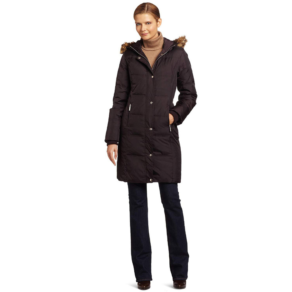 Michael Kors Down Puffer Faux Fur Hood Brown Parka